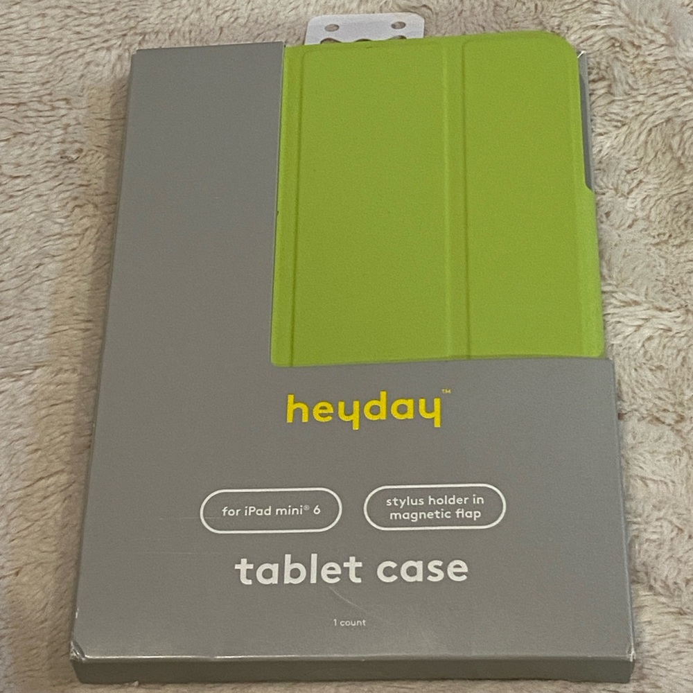 Heyday Tablet Case with Stylus Holder for iPad Mini 6 Pastel Lime Green NWT